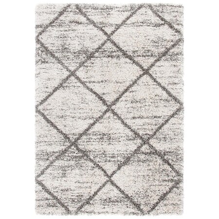 Safavieh 3 x 5 ft. Hudson Shag Power Loomed Rectangle Area Rug; Grey & Beige SGH281J-3